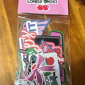 Lonely Ghost (BEIS) Text me when you land assorted luggage stickers NWT sealed